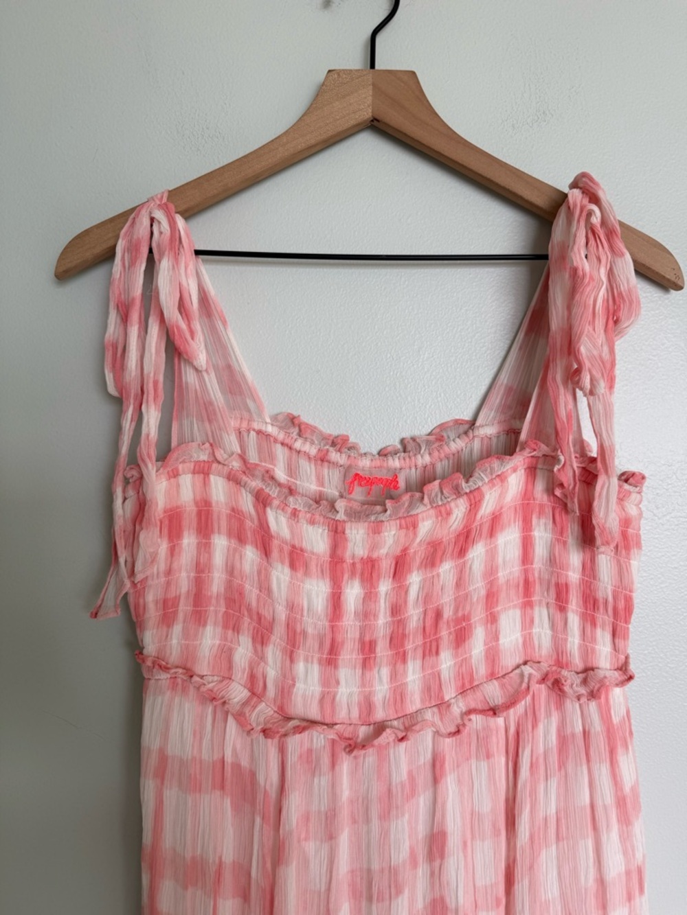 Free People Dorothy Gayle Pink Gingham Maxi Dress - Picture 5 of 9